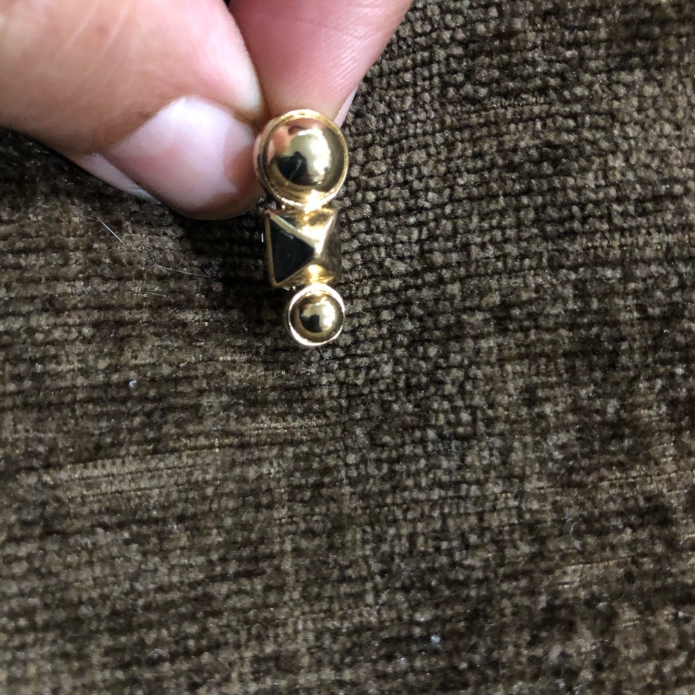 Rebecca Minkoff Gold Tone Pyramid Earrings